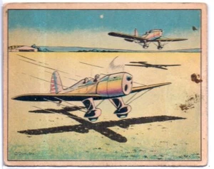 Take-Offs and Landings 1941 Gum Inc Uncle Sam Airman #40 - WW2 War Card - Picture 1 of 1