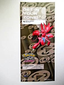 Pokemon TCG Rare Promo Battle Zone Poster Unused Rocket Scizor 9 1/2" by 22" - Picture 1 of 2