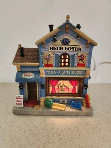 Lemax 2015 # 55958 Blue Lotus Yoga Pilates Studio Christmas Village Works! - Picture 1 of 10