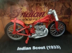 NewRay 1933 Indian Scout Motorcycle Miniature Die Cast With Base 2013 New Box. B - Picture 1 of 5