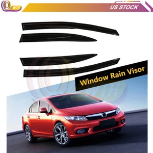 Window Visor Rain Guard Deflector For 2006-2011 Honda Civic Sedan 4-Dr Acrylic - Bild 1 von 12