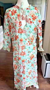 J.CREW FACTORY kleines bedrucktes Strandkaftankleid mit Quasten - Bild 1 von 8