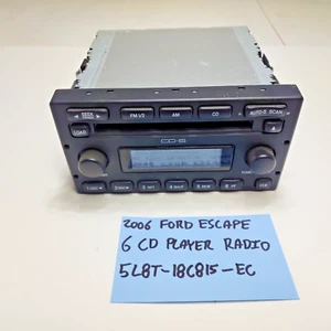 05-07 Ford Escape Mercury Mariner AMFM 6 CD Player Radio 5L8T-18C815-EC OEM - Picture 1 of 20