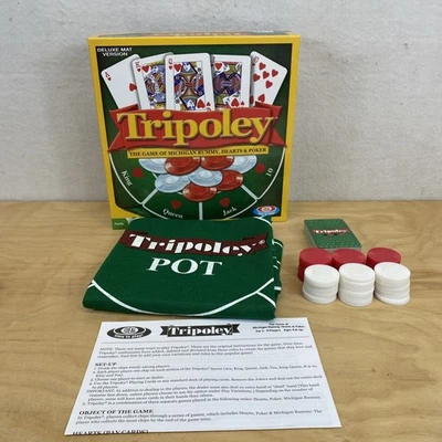 TRIPOLEY 豪华垫版密歇根游戏 Rummy 100% 完整 2014 — 第 1/4 张图片