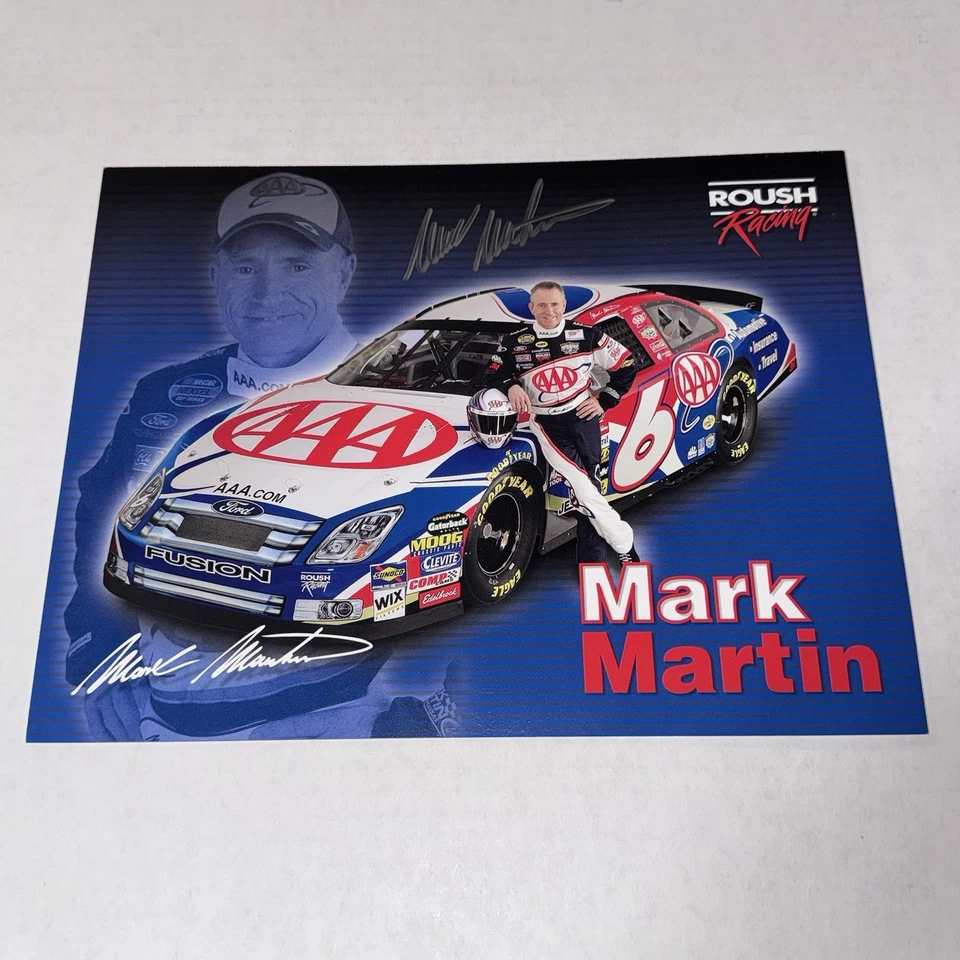 Mark Martin ROUSH RACING AAA #6 FORD FUSION 2006 NASCAR HOF LEGEND signed photo - Image 1 of 1