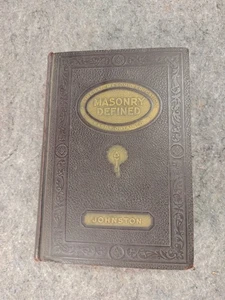 Masonry Defined A Liberal Masonic Education Johnston 1930 Edition Leather Good - Bild 1 von 9