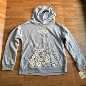 Sonic babyblauer Pullover Hoodie Größe M neu mit Etikett - Bild 1 von 8