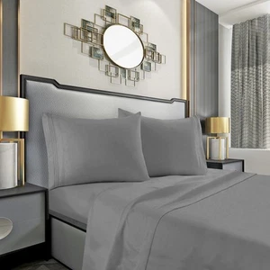 King Sheet Set - Luxury Hotel 1800 Premier Bedding Sheets & Pillowcases - Ult... - Picture 1 of 5