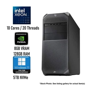 HP Z4 G4 ~ 10-Cores Xeon W-2255 ~ 128GB RAM ~ 5TB NVMe ~ RTX 4000 ~ Win 11 Pro - Afbeelding 1 van 8