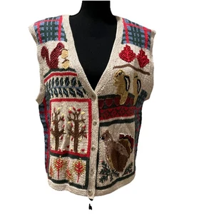 Orvis Vintage 90er Herbst Ernte Neuheit Pullover Weste Damengröße 14/16 Urlaub - Bild 1 von 15