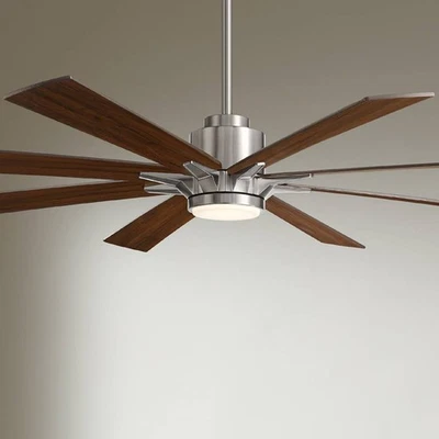 68" Casa Vieja X-Air Brushed Nickel CCT LED Ceiling Fan with Remote - Image 1 of 4