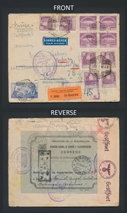 1944 SPAIN COVER TO SWITZERLAND, RARE ST. MAURICE AIRMAIL WWII, EXPORT LABEL - Picture 1 of 24