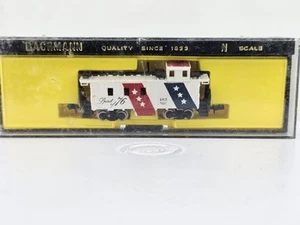 Bachmann N Scale 5412 36' Steel Caboose Spirit of 76 183 Bicentennial Train Car - Picture 1 of 11