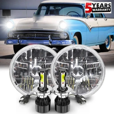 Faros LED redondos HI/LO para Ford Fairlane 1955 1956 1957 2 piezas 120 W 7 pulgadas Foto 1 de 4