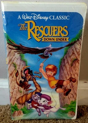 Walt Disney The Rescuers Down Under VHS Black Diamond Edition Sealed New - Image 1 of 4