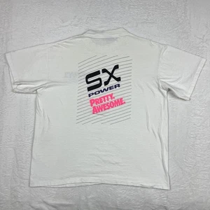Vintage Oneita Volvo Penta Promo T-Shirt Size Large White Single Stitch SX Power - Picture 1 of 17