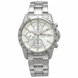 SEIKO SPIRIT SBTQ039 Analog Quartz Chronograph White Silver From Japan - Picture 1 of 5