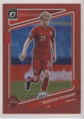 2021-22 Panini Donruss Road to Qatar Optic Red Prizm /149 Morten Thorsby #105 - Image 1 of 2