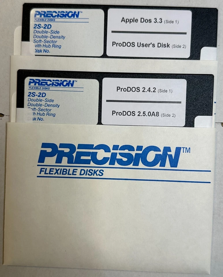 Apple II OS набор - ProDOS и DOS 3.3 на новый 5,25 дисков - Изображение 1 из 1