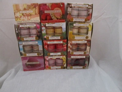 Yankee Candle One Box of 12 SCENTED TEA LIGHT CANDLES U Pick Scent You Want - Image 1 of 2