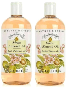Crabtree & Evelyn SWEET ALMOND OIL Bath & Shower Gel 16.9 oz X 2 - Image 1 of 3