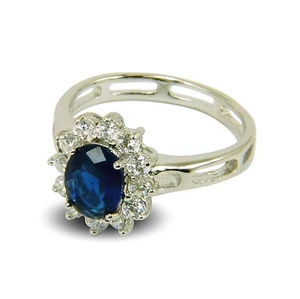 Womens Silver Plated Ring Cubic Zirconia, Amethyst, Sapphire - Picture 1 of 13
