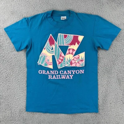 Camiseta De Colección Stedman Super Hi-Cru 1989 Hecha en EE. UU. M SS Azul Gran Cañón Ferrocarril Foto 1 de 4