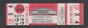 1971 San Francisco Giants v Hosuton Astros UNBENUTZT VOLLES Ticket McCovey HR #370 - Bild 1 von 2