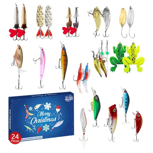 Unique 24pcs Fishing Lure Set Ideal for Holiday and Fishing Enthusiasts