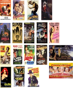 o scale vintage movie posters/ 18 DECALS - Picture 1 of 1