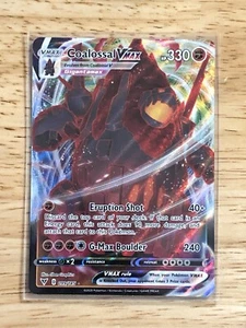 Juego de cartas coleccionables Pokémon - Coalossal VMAX 099/185 Vivid Voltage Holo casi nuevo - Imagen 1 de 2