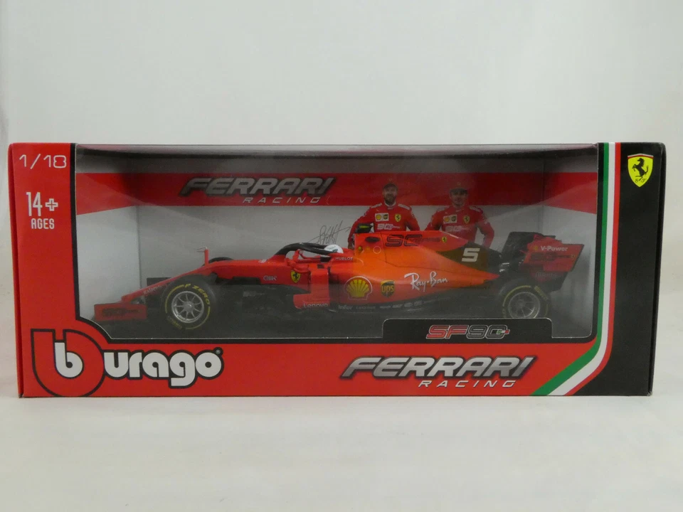 BBurago Burago Ferrari SF90 #5 Sebastian Vettel 2019 1/18 18-16807V - Immagine 1 di 4