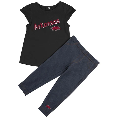 Arkansas Razorback Girls' Tee Shirt and Jeggings Set Cover