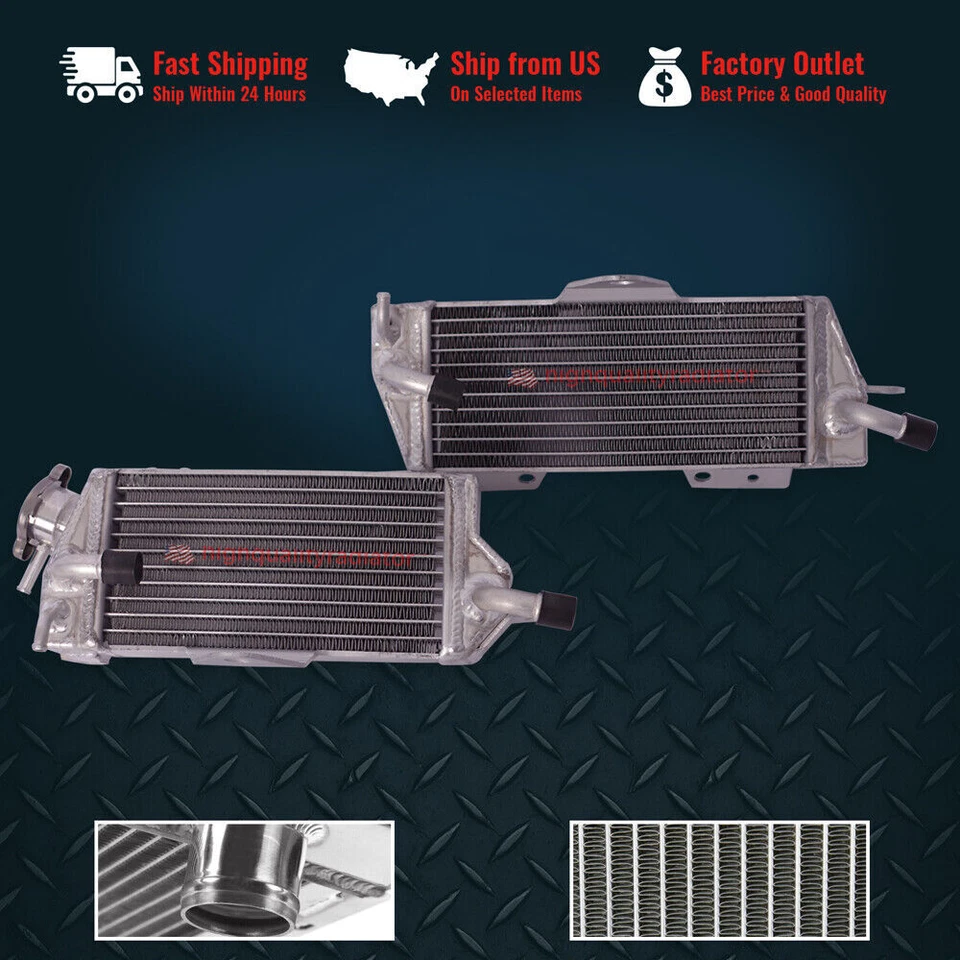 All Aluminum Radiator For 1992-1993 Kawasaki KX125/KX250（L+R) Foto 1 de 4