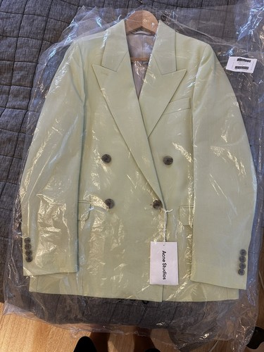 Blazer oversize Acne Studios e pantaloni abbinati tuta taglia 36 giallo limone