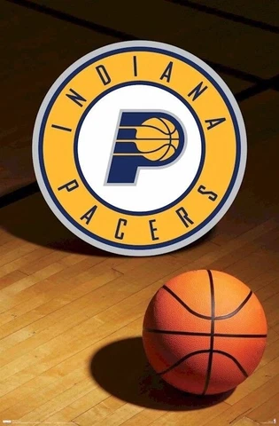 INDIANA PACERS ~ COURT LOGO 22x34 POSTER NBA Basketball National Association Cover