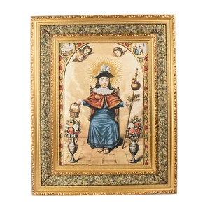 Mrcjsales: Child of Atocha Cloth Frame | Golden Double Frame | Religious Home De - Picture 1 of 3