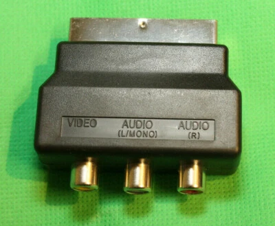 Cinch / SCART Adapter 3x Cinch-Buchse => 1x SCART-Stecker Schwarz  Video/Audio - Bild 1 von 4