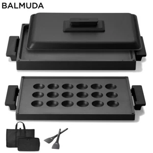 BALMUDA Griglia & Cover Takoyaki Piatto Spatola Custodia K10-A100 GIAPPONE NUOVO - Foto 1 di 63