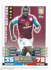 2014 / 2015 EPL Match Attax Base Card (36) Christian BENTEKE Aston Villa - Picture 1 of 1