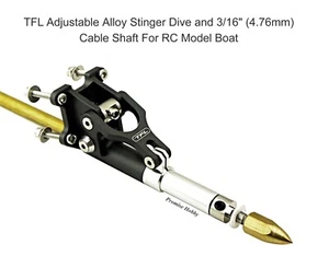 Albero cavo azionamento pungiglione in lega regolabile 3/16" (4,76 mm) per modello barca RC - Foto 1 di 15