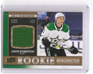 2021-22 Upper Deck Series 1 Jason Robertson Rookie Retrospective Jersey Card - Picture 1 of 2