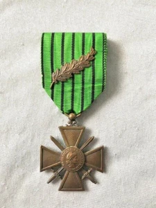 WW2 French 'Croix de Guerre' Cross of War (Vichy France) Dispatches! - Picture 1 of 3