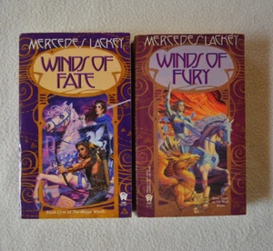 2x Mercedes Lackey Novels Winds Of Fate & Winds Of Fury The Mage Winds 2-3 - Picture 1 of 12