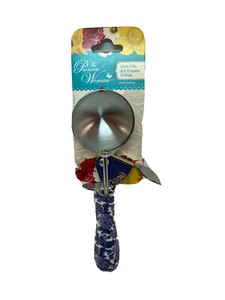 The Pioneer Woman Blue Heritage Floral Ice Cream Scoop Stainless Steel NEW - Picture 1 of 6