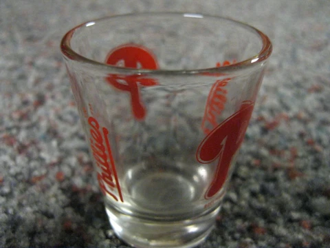 Philadelphia Phillies Logo Shot Glass used Cover