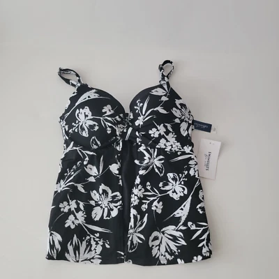Traje de baño para todos estampado floral con aros Tankini Top talla 12 Foto 1 de 4