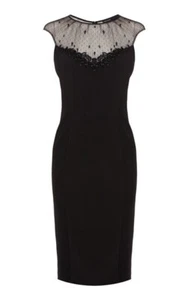 Karen Millen Lace Bead Cocktail Pencil Dress UK Size 8 - Picture 1 of 4