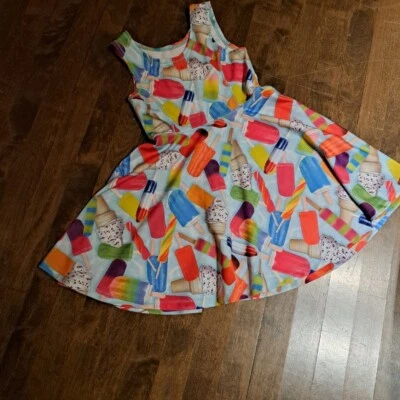 Children's Place Popsicle Ice Cream Summer Sleeveless Dress Size 7/8 Medium - Image 1 of 4