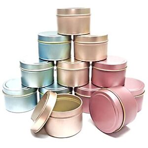 12Pcs 8oz Candle Tins Empty Candle Jars for DIY Making Candles with Lids